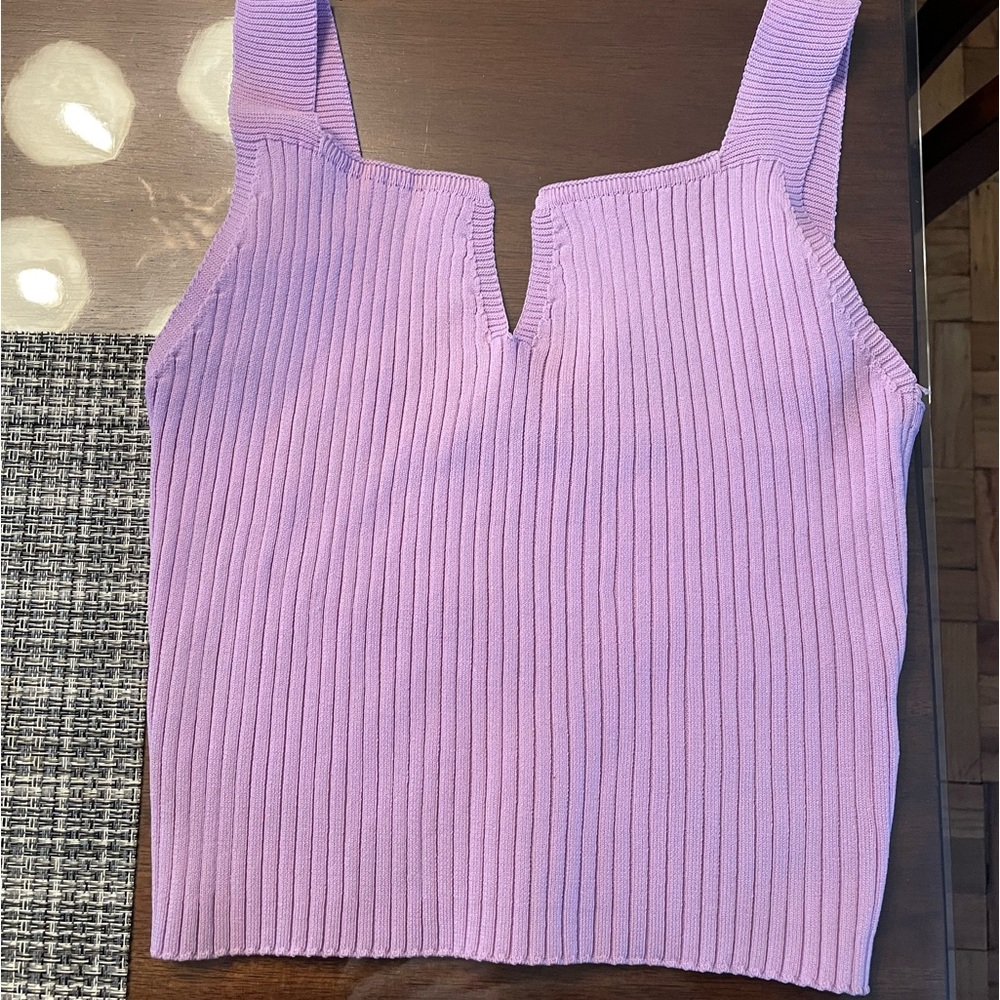 Purple Cropped Tank Top